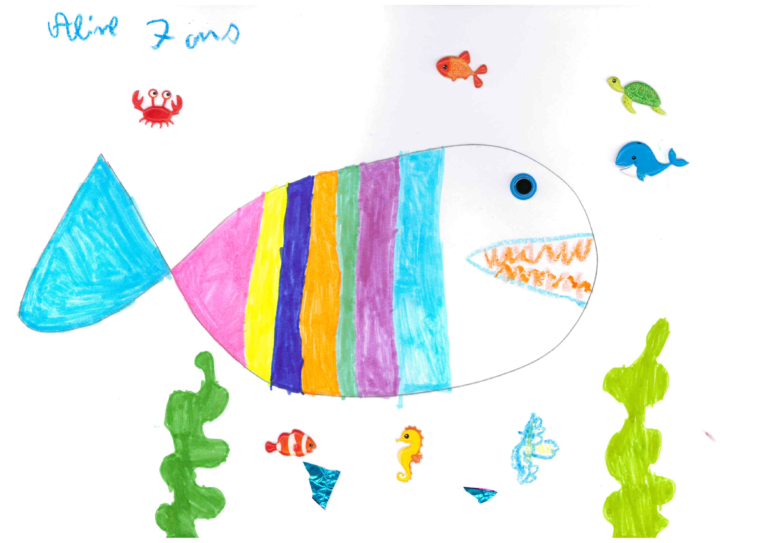 Exposition poisson d'avril -Aline - 7 ans