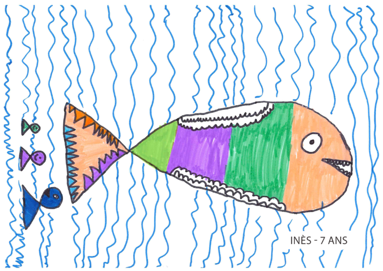 Exposition poisson d'avril -Inès - 7 ans