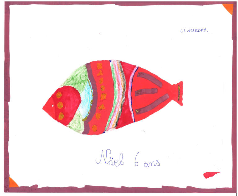 Exposition poisson d'avril -Naël - 6 ans