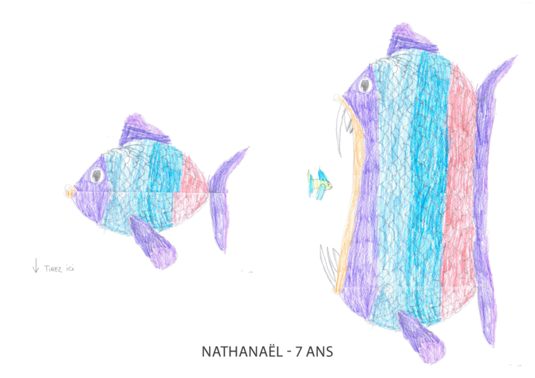 Exposition poisson d'avril -Nathanaël - 7 ans