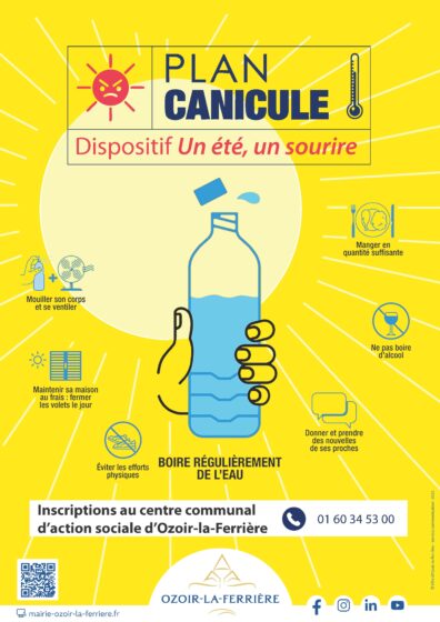 🌞 Fortes chaleurs : soyons vigilants ensemble à Ozoir-la-Ferrière 🌡️