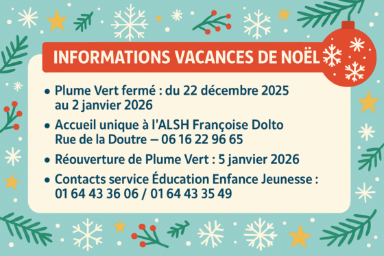 Organisation des accueils de loisirs pendant les vacances de Noël