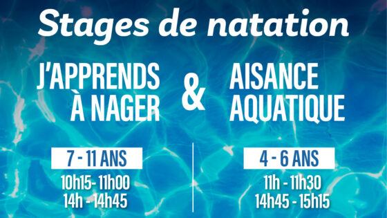Stages de natation gratuits pour les enfants pendant les vacances
