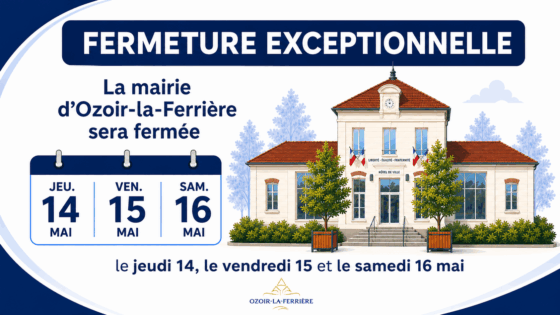 Fermeture exceptionnelle des services municipaux les 14, 15 et 16 mai