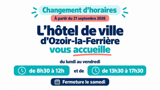 Changement d’horaires à l’Hôtel de Ville à partir du 21 septembre